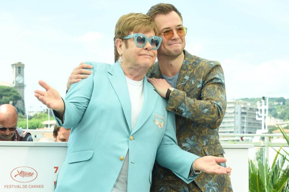 Sir Elton John and Taron Egerton in Cannes