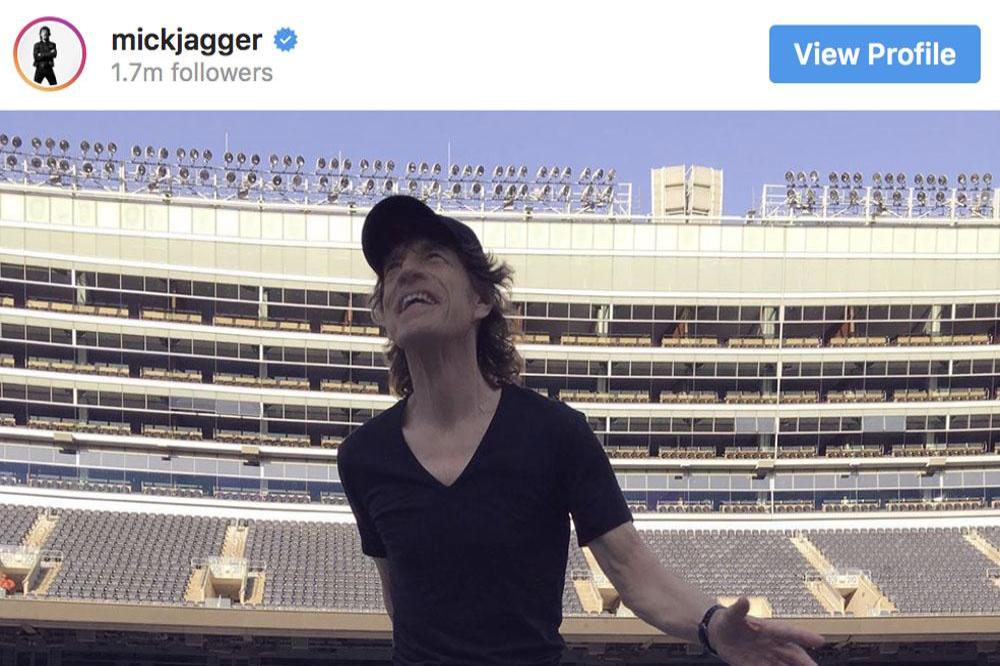 Sir Mick Jagger at Soldier Field, Chicago (c) Instagram 