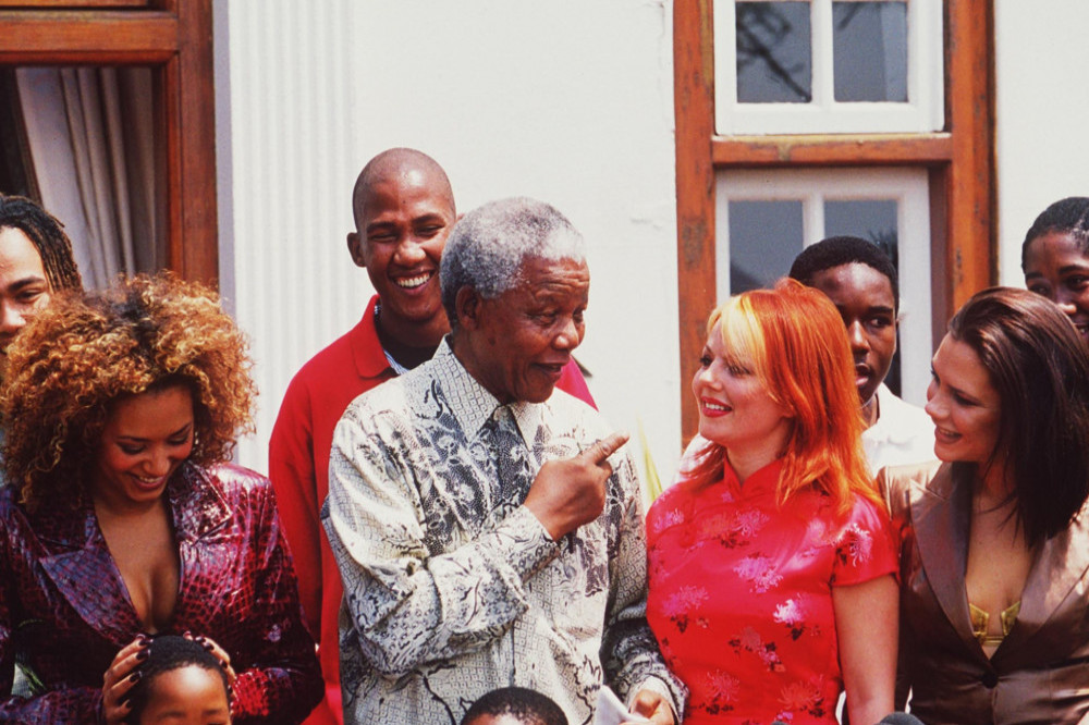 Spice Girls meet Nelson Mandela