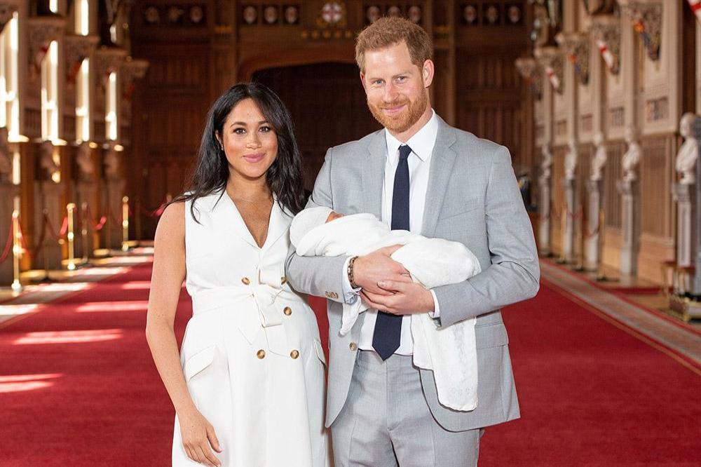 Duchess Meghan, Prince Harry and baby Archie 