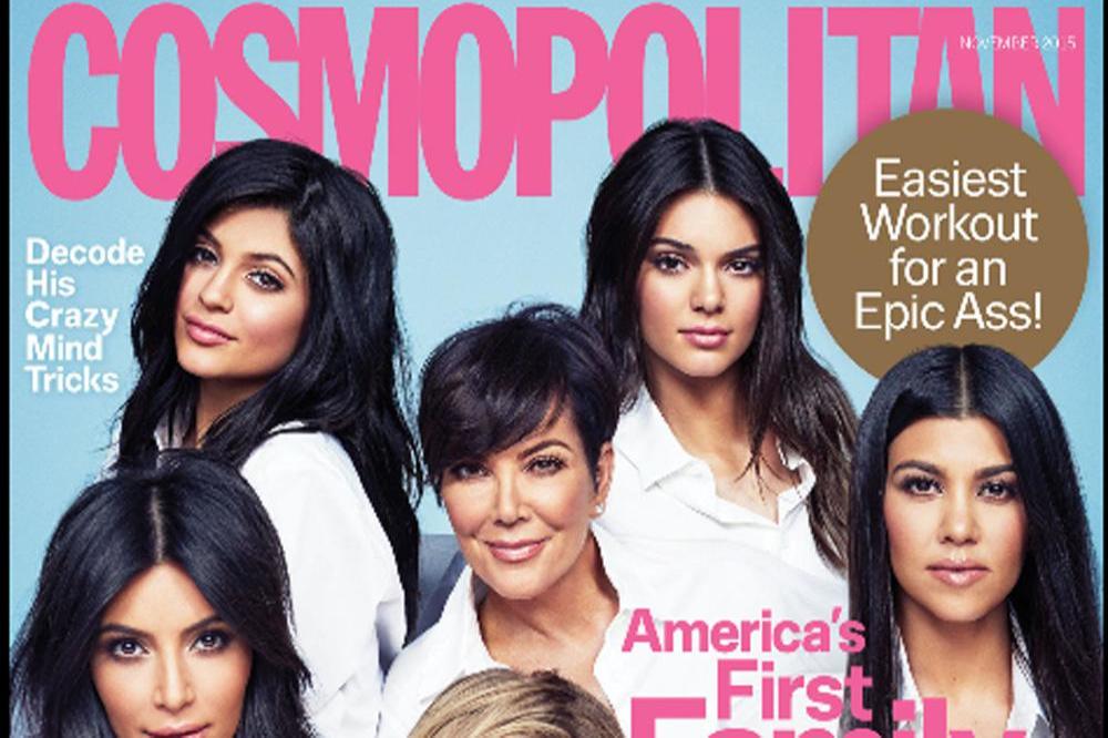 Kendall Jenner with her family on Cosmopolitan magazine