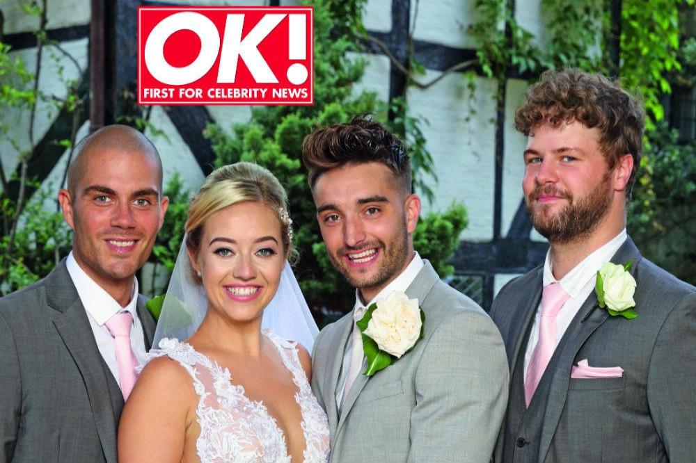 Tom Parker and his wife Kelsey on their wedding day