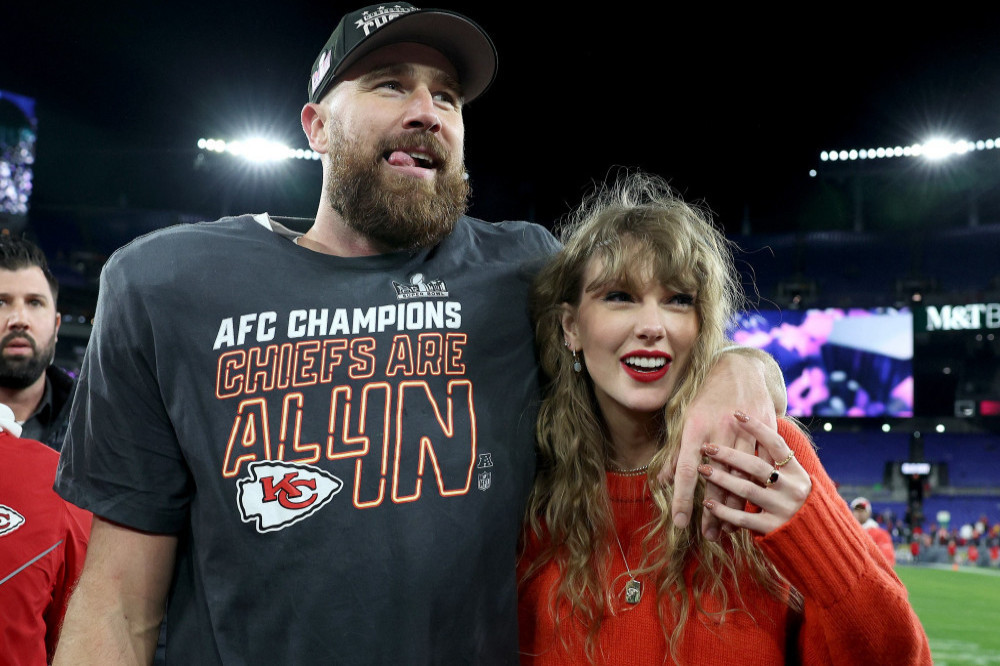 Travis Kelce hasn’t trimmed his growing beard since before Christmas as he thinks it gives him ‘rugged’ power