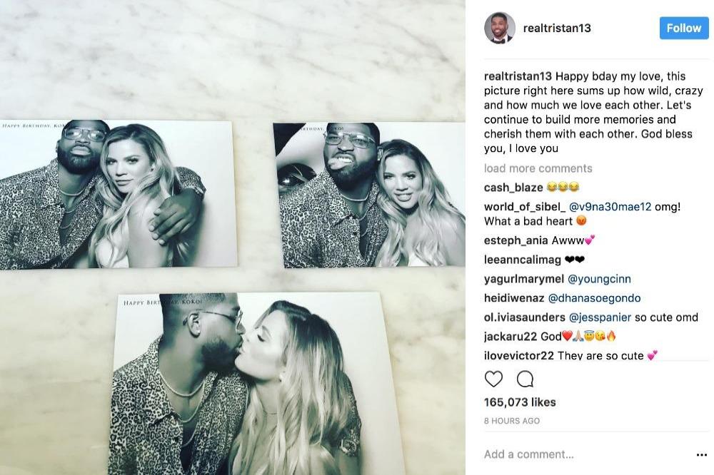 Tristan Thompson's Instagram (c) post for Khloe Kardashian