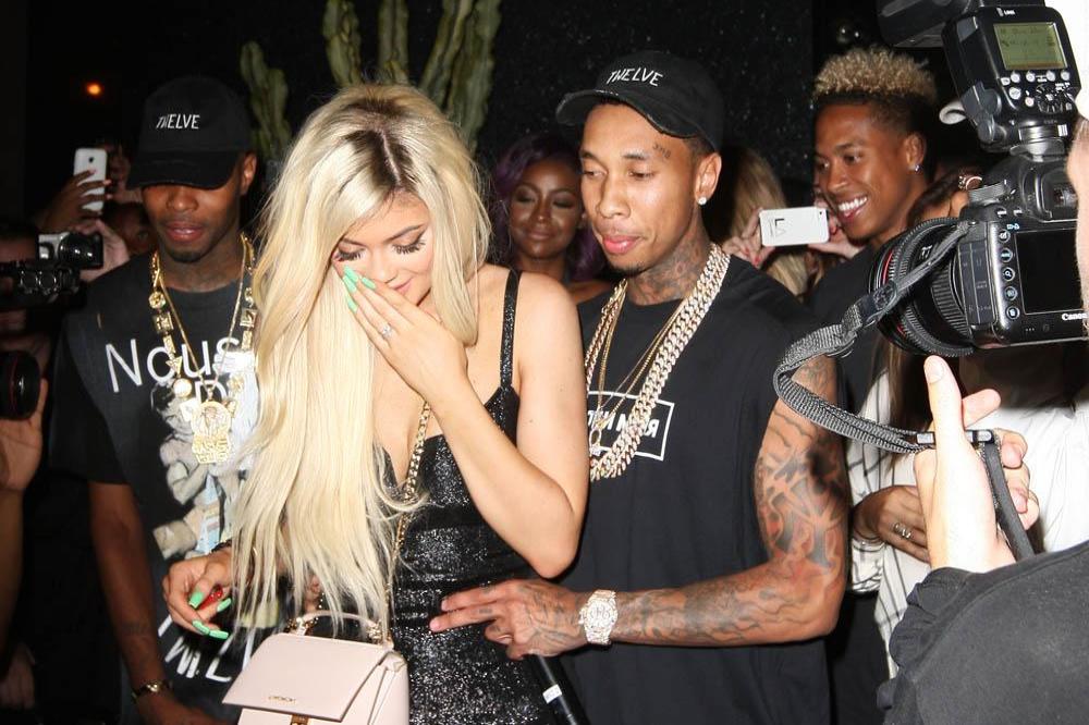 Kylie Jenner and Tyga at her birthday party