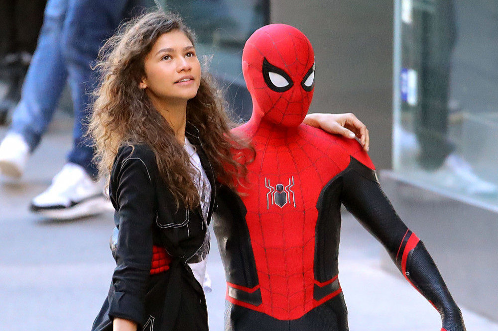 Zendaya and Tom Holland as Spider-Man and MJ