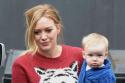 Hilary Duff keeps warm in her tiger face jumper