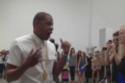 Jay-Z at Pace gallery, screenshot taken from a Vine video