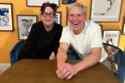 Jo Brand with Jamie Laing recording the Great Company podcast