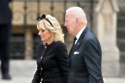 Joe and Jill Biden arrive for Queen Elizabeth's funeral