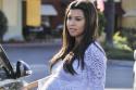 Kourtney wears one of her favoured maxi dresses whilst pregnant