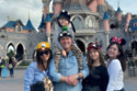 Myleene Klass and her family in Disneyland Paris