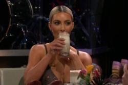 Kim Kardashian West drinks fish smoothie to avoid pregnancy chat