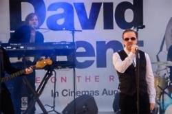 Ricky Gervais performs as alter ego David Brent in London