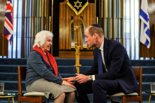 Prince William has declared he and his wife are ‘extremely concerned about the alarming rise in anti-Semitism’ across the world