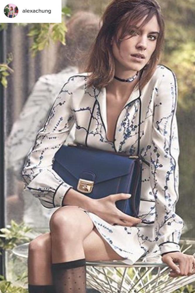 Alexa Chung stars in her seventh Longchamp campaign