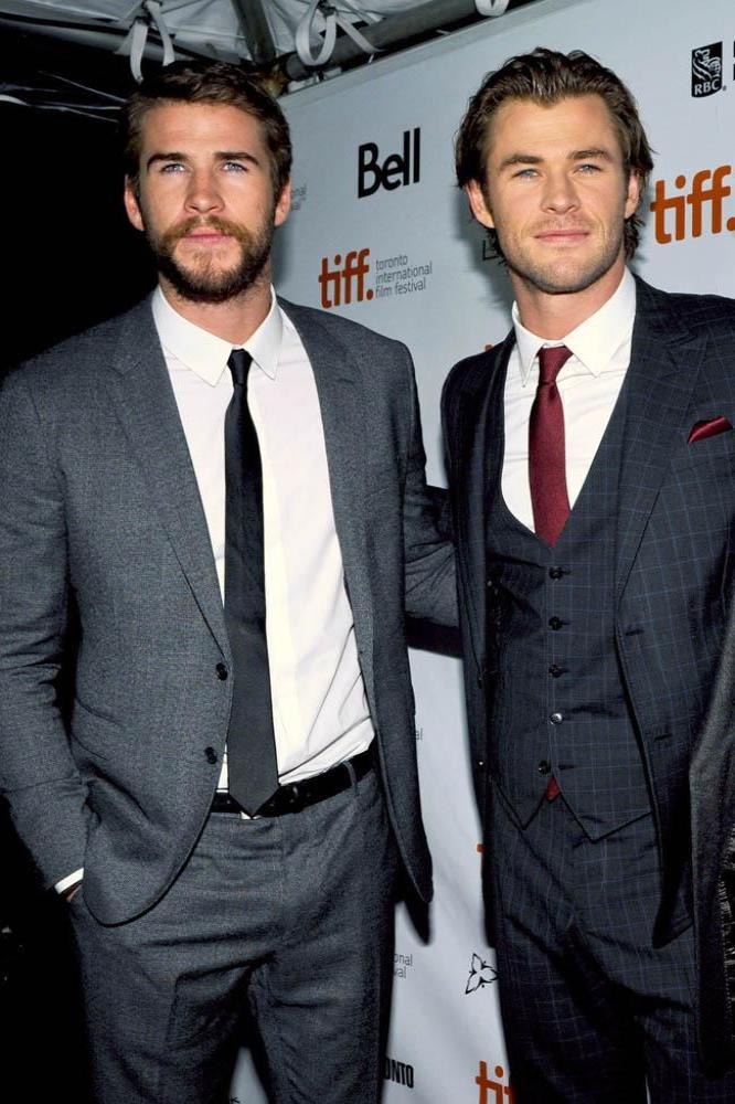 Liam Hemsworth with his brother Chris Hemsworth