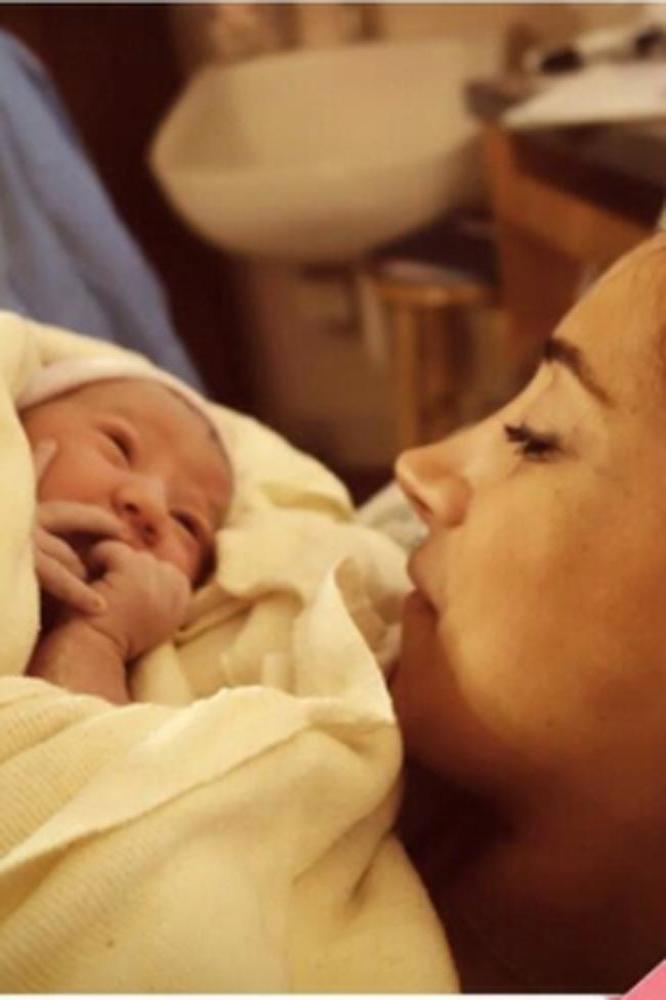 Danielle Jonas with baby Alena Rose