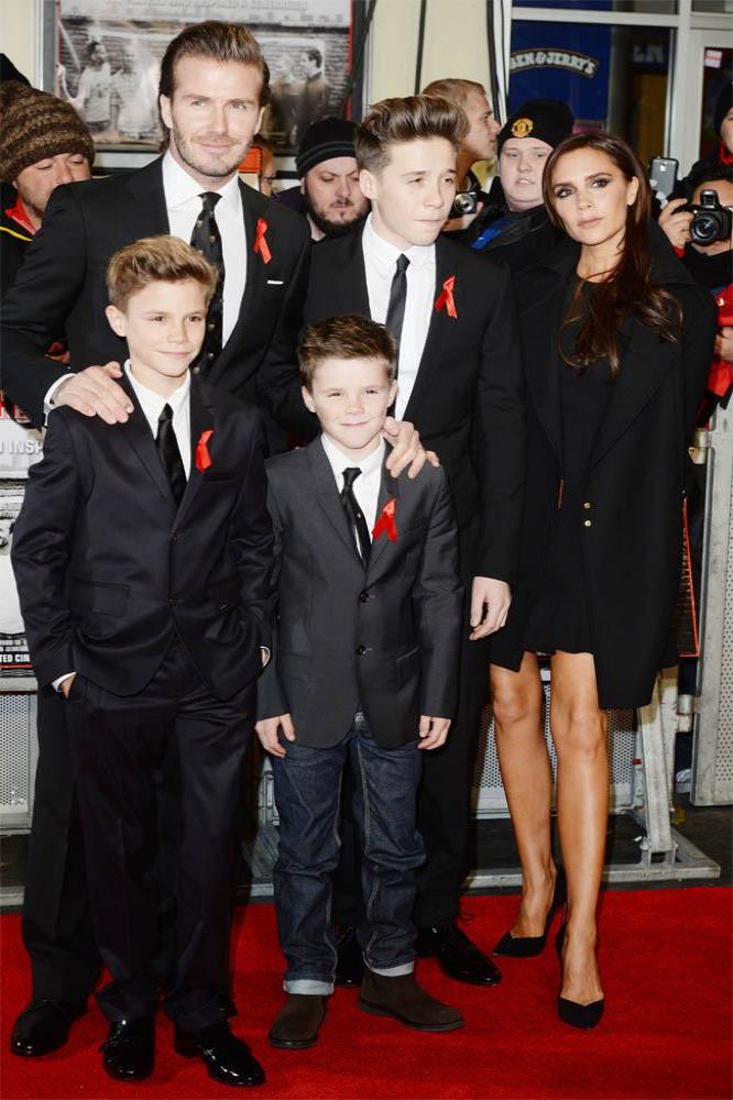 Victoria Beckham with her family