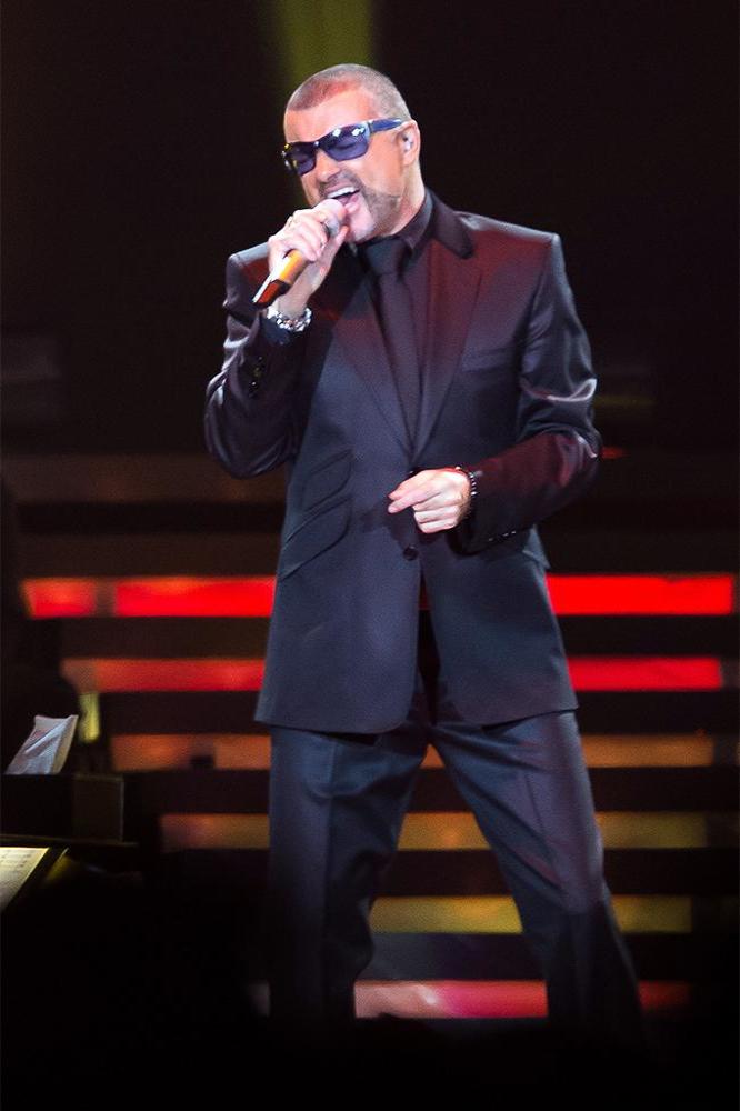 George Michael on stage in 2012