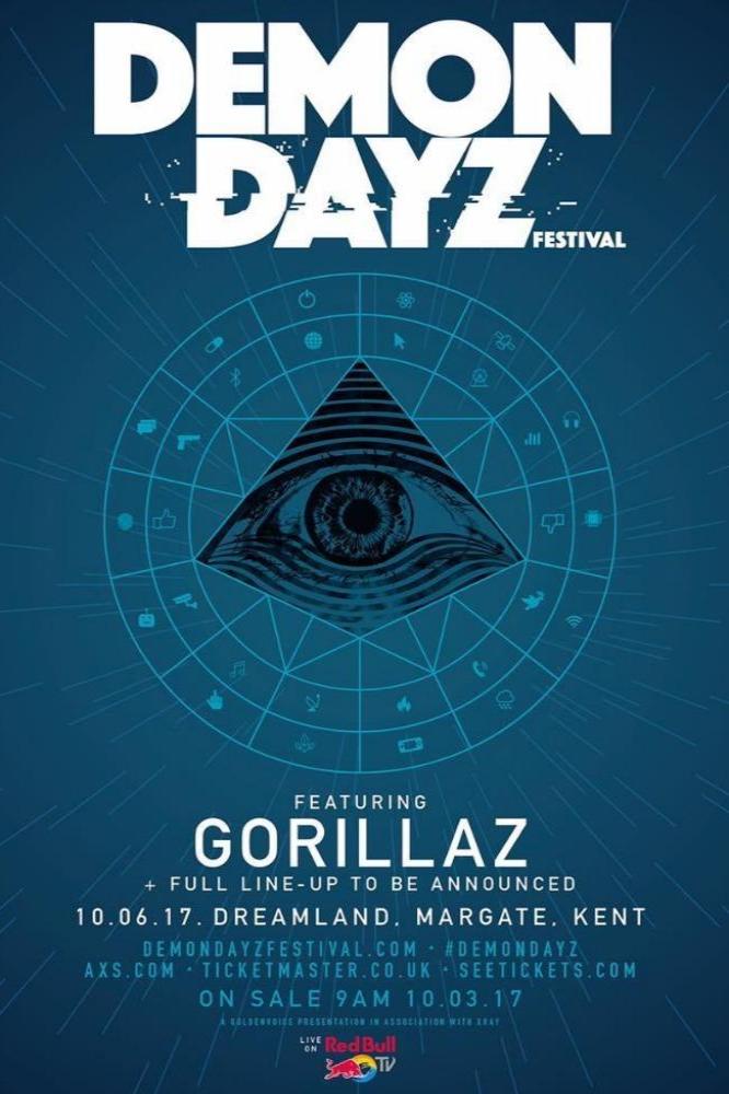 Gorillaz Demon Dayz poster via Instagram