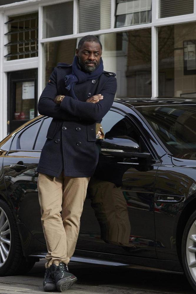 Idris Elba with the Jaguar XE