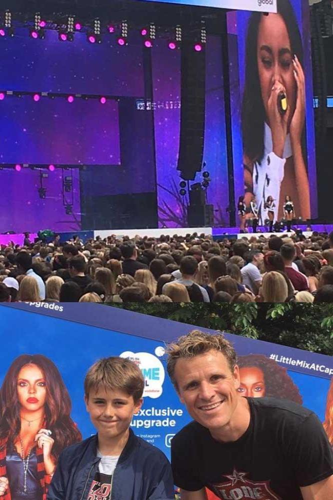 James Cracknell dances to Little Mix for his kids 