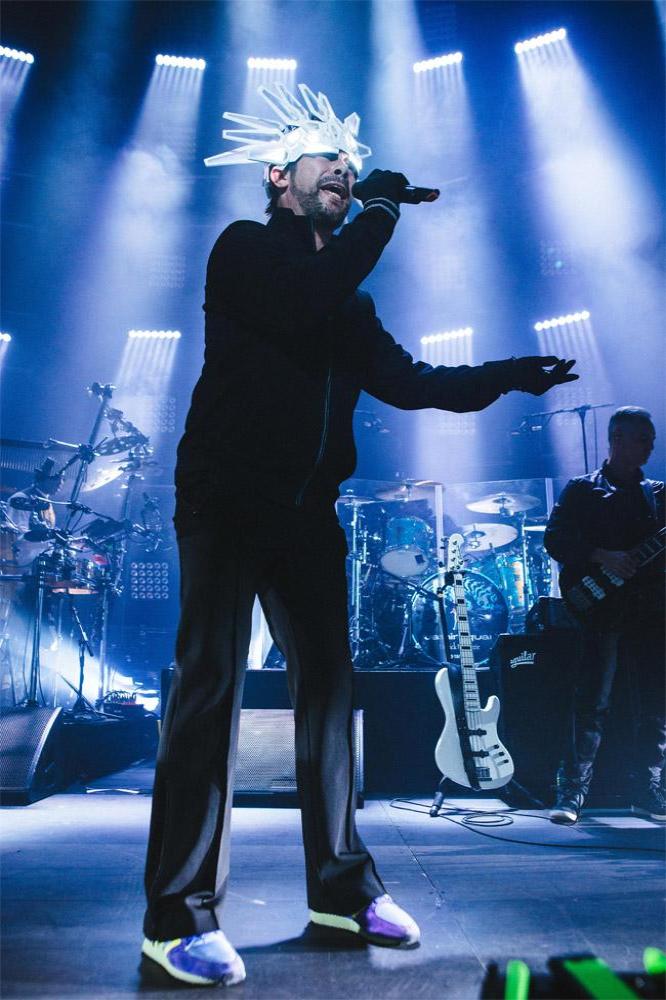 Jamiroquai singer Jay Kay on stage at The Roundhouse