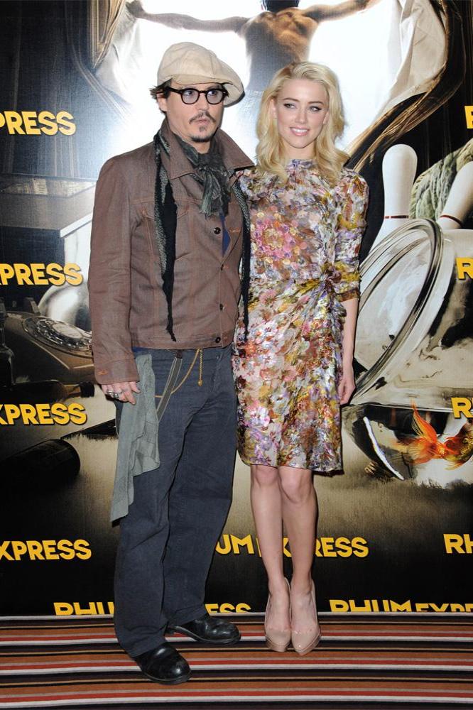 Johnny Depp and girlfriend Amanda Heard