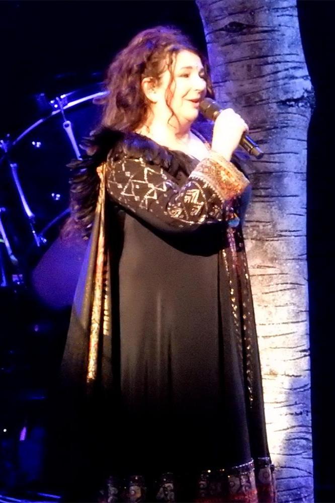 Kate Bush performing at the Hammersmith Apollo