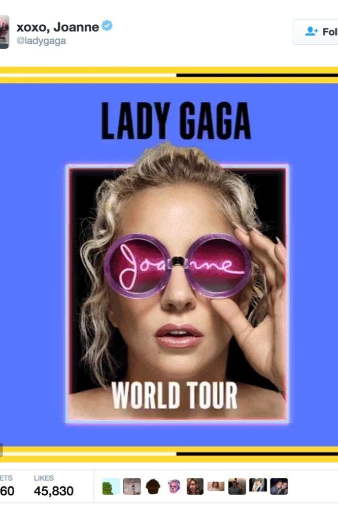 Lady Gaga unveils world tour dates