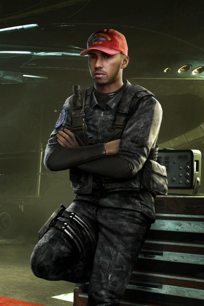 Lewis Hamilton in Call of Duty: Infinite Warfare