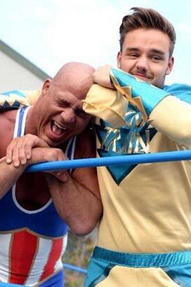 Kurt Angle wrestling Liam Payne