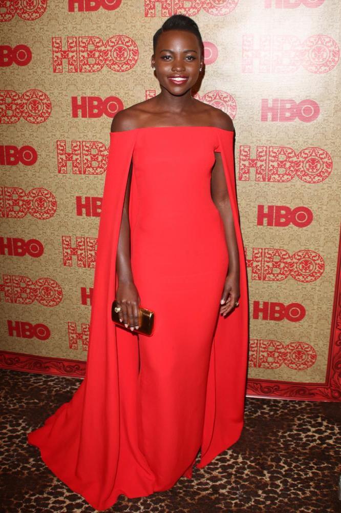 Lupita Nyong'o at the Golden Globes