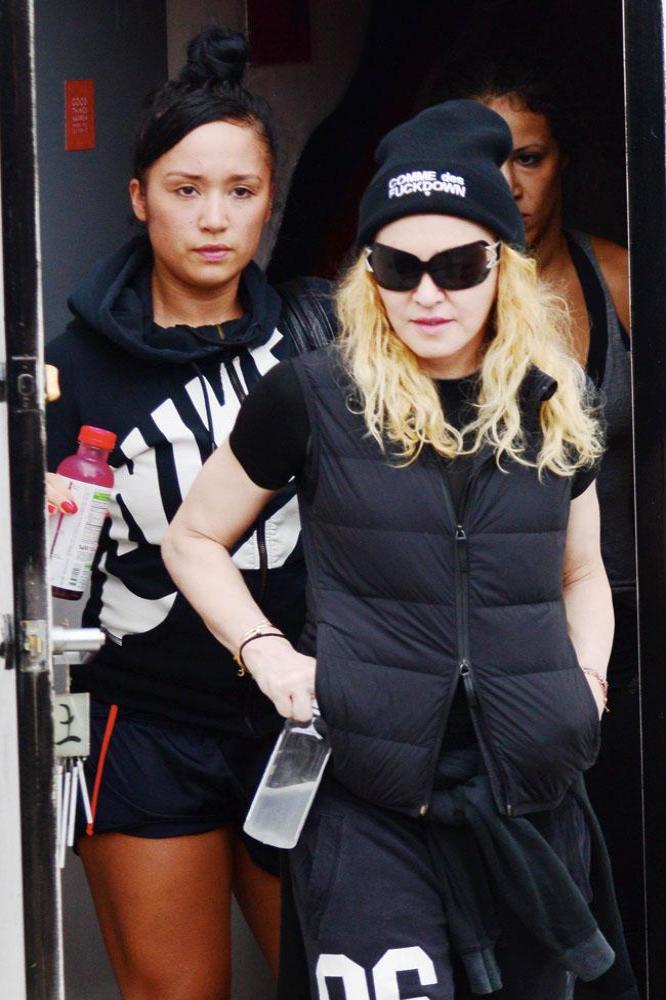 Madonna leaving the gym