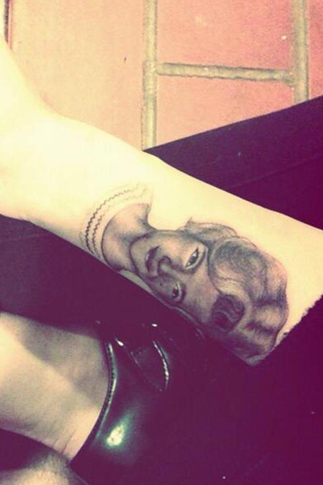 Miley Cyrus's tattoo of her grandmother