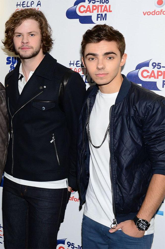 Nathan Sykes [right] with The Wanted at the Capital FM Summertime Ball