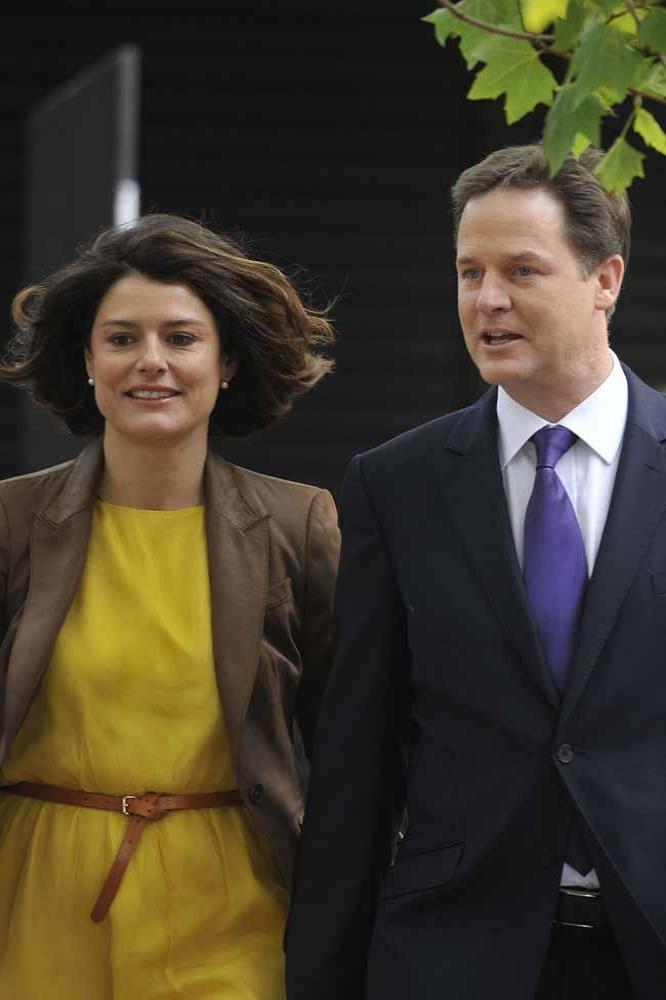 Nick Clegg and his wife 