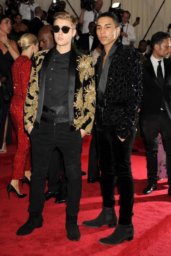 Olivier Rousteing with Justin Bieber