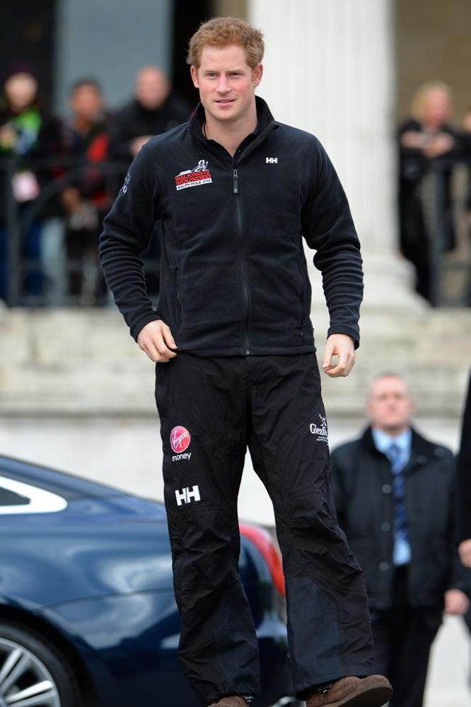 Prince Harry leaving London for the South Pole