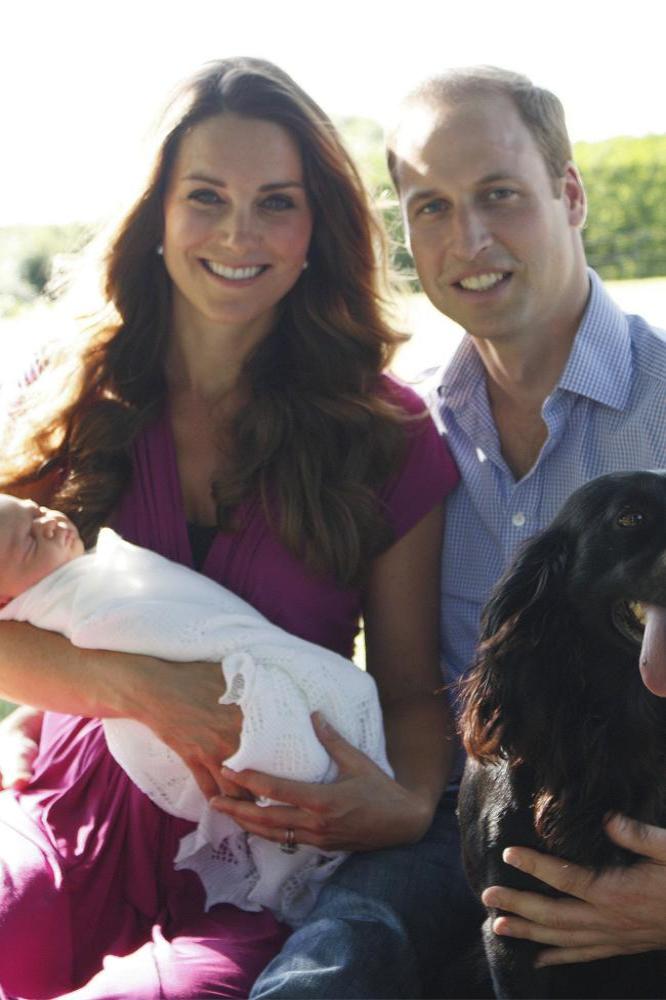 Duchess Catherine, Prince William, Prince George and Lupo