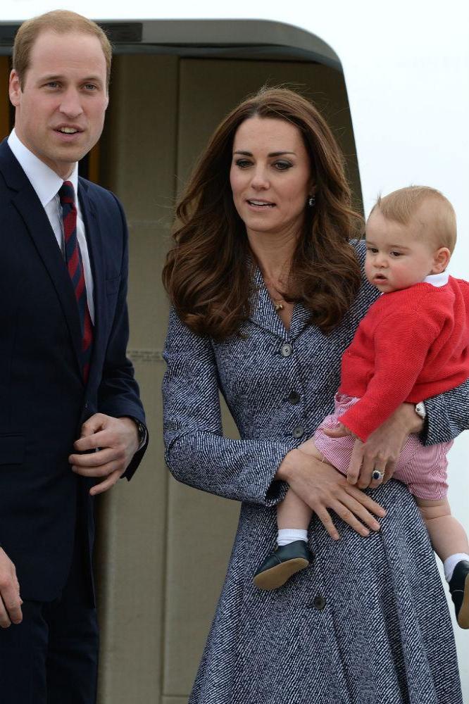 Princes William and George with Duchess Catherine