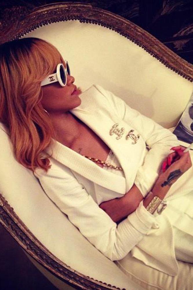 Rihanna imitating Coco Chanel