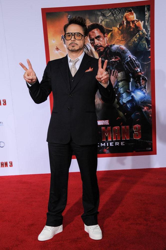Robert Downey Jr. at the Iron Man 3 premiere in LA 