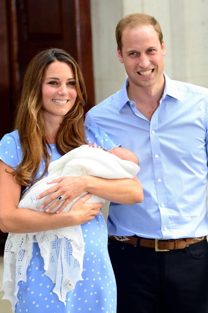 Duchess and Duke of Cambridge with Princess Charlotte
