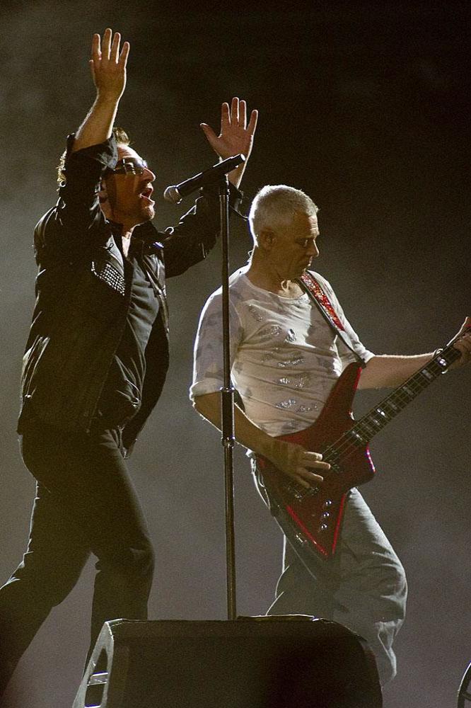 Bono and Adam Clayton from U2