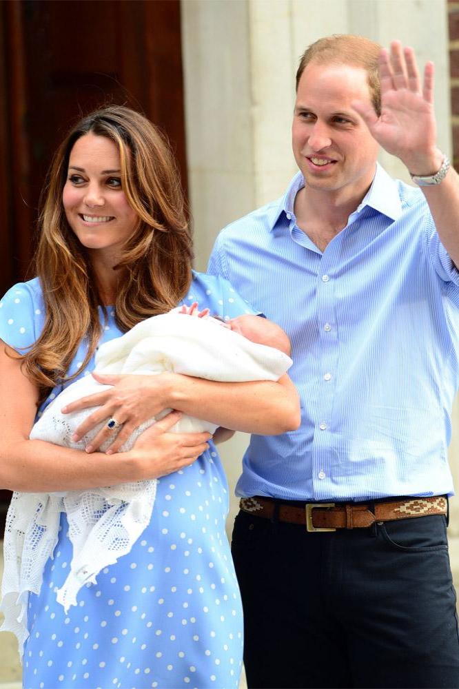 The Duke and Duchess of Cambridge with baby George