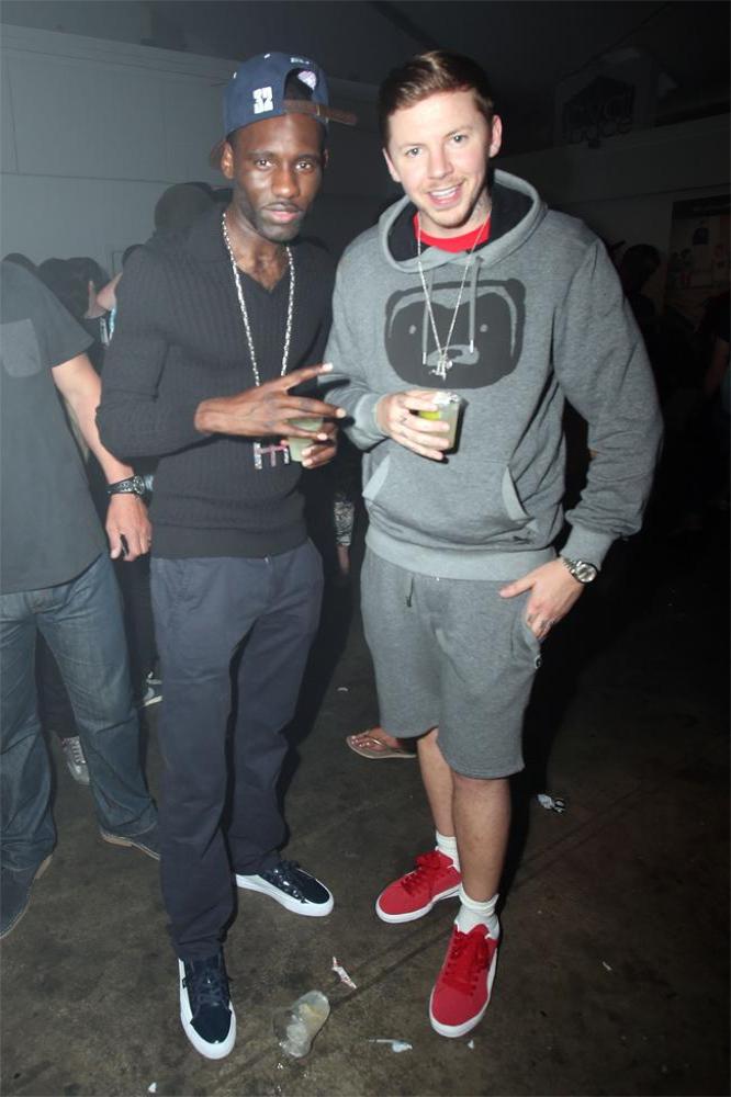 Wretch 32 and Professor Green at the rapper's Puma collection launch