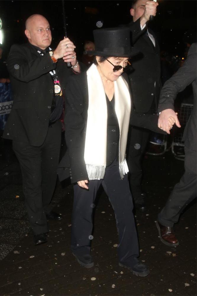 Yoko Ono arriving at NME Awards
