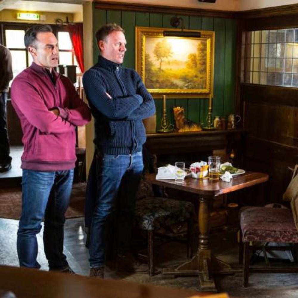 Daniel Brocklebank and Anthony Cotton in Corrie